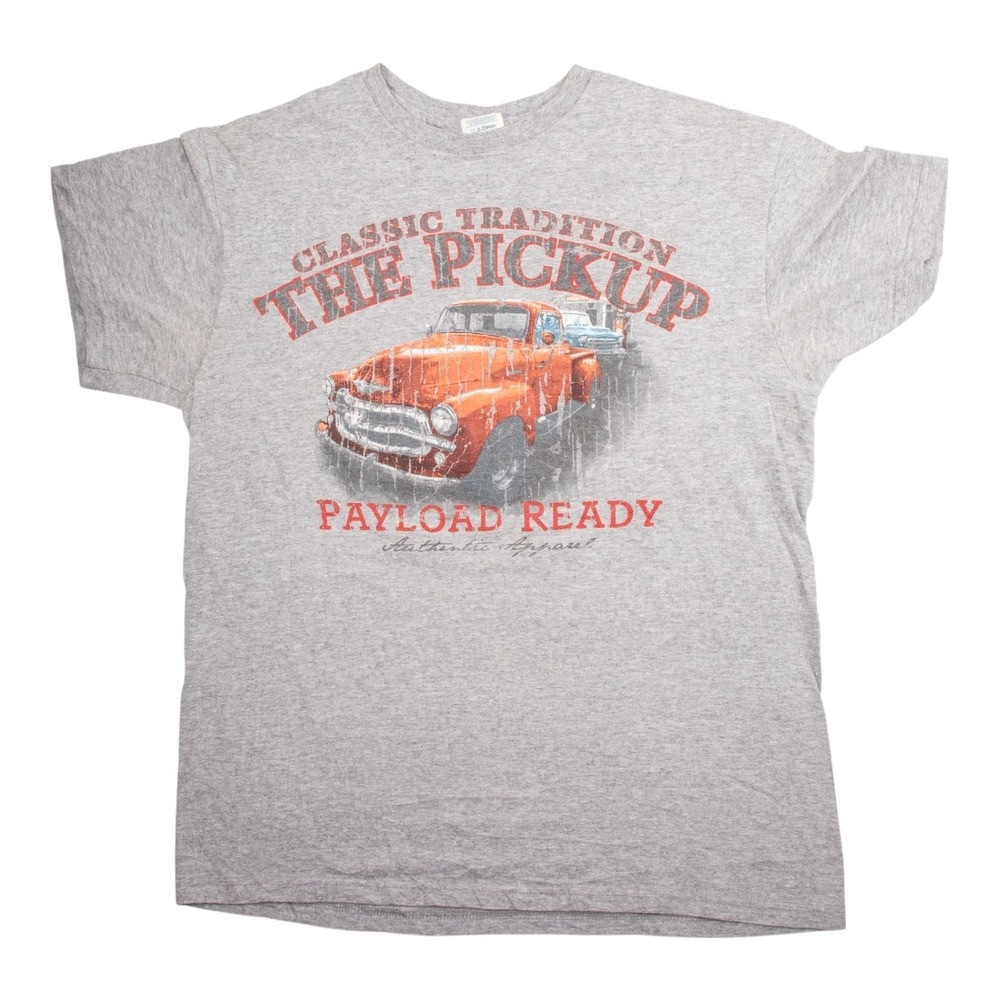 Men's The Pickup Truck T Shirt Size Med Gray Short Sleeve Crew Neck Cotton